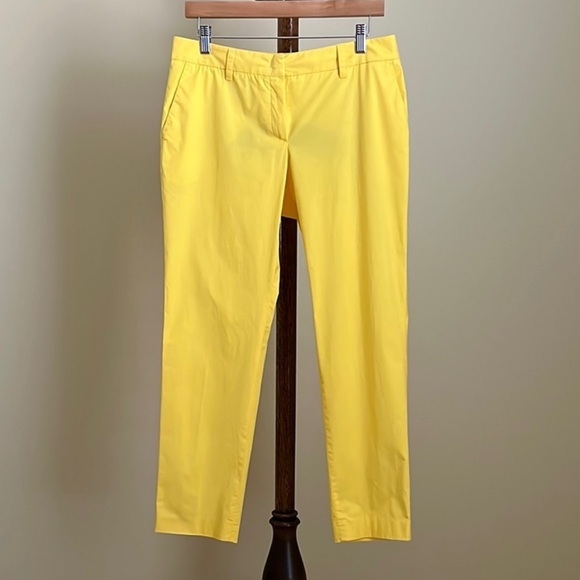 NWOT - Les Copains - Canary Yellow Cotton Trousers - 44 / best fits US 6